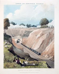 Ingresso al tunnel di Watford, 1837